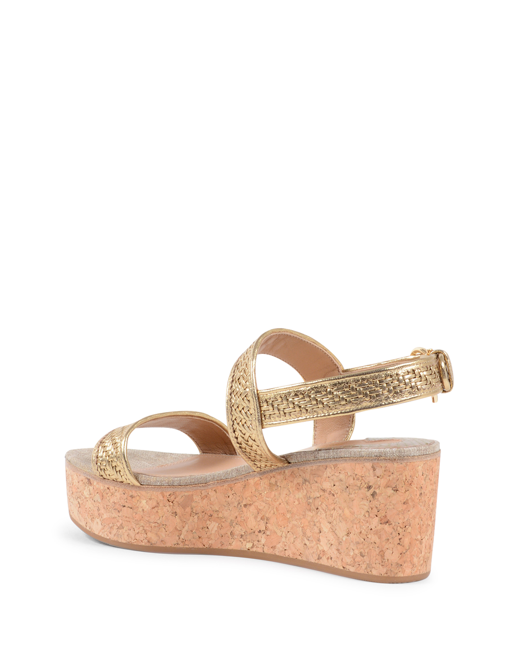 Sandalo con zeppa da donna Salvatore Ferragamo Oro EURITEA