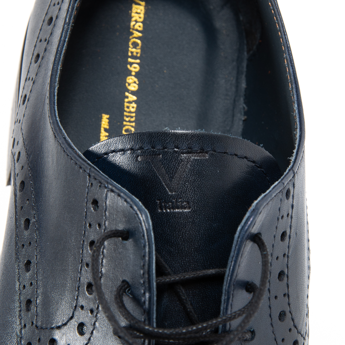 V 1969 Italia Scarpa Brogue da Uomo Blu VERNON