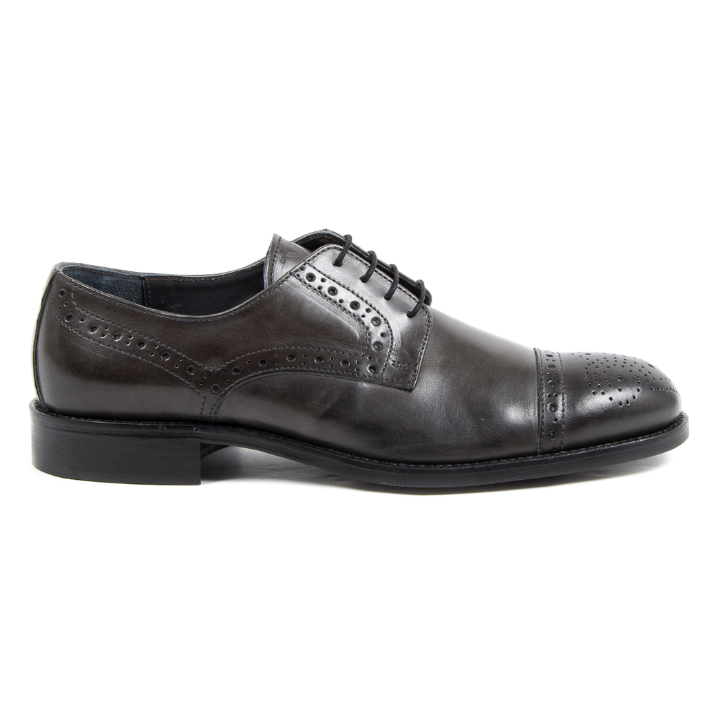 V 1969 Italia Scarpa Brogue da Uomo Grigio Scuro LUKE