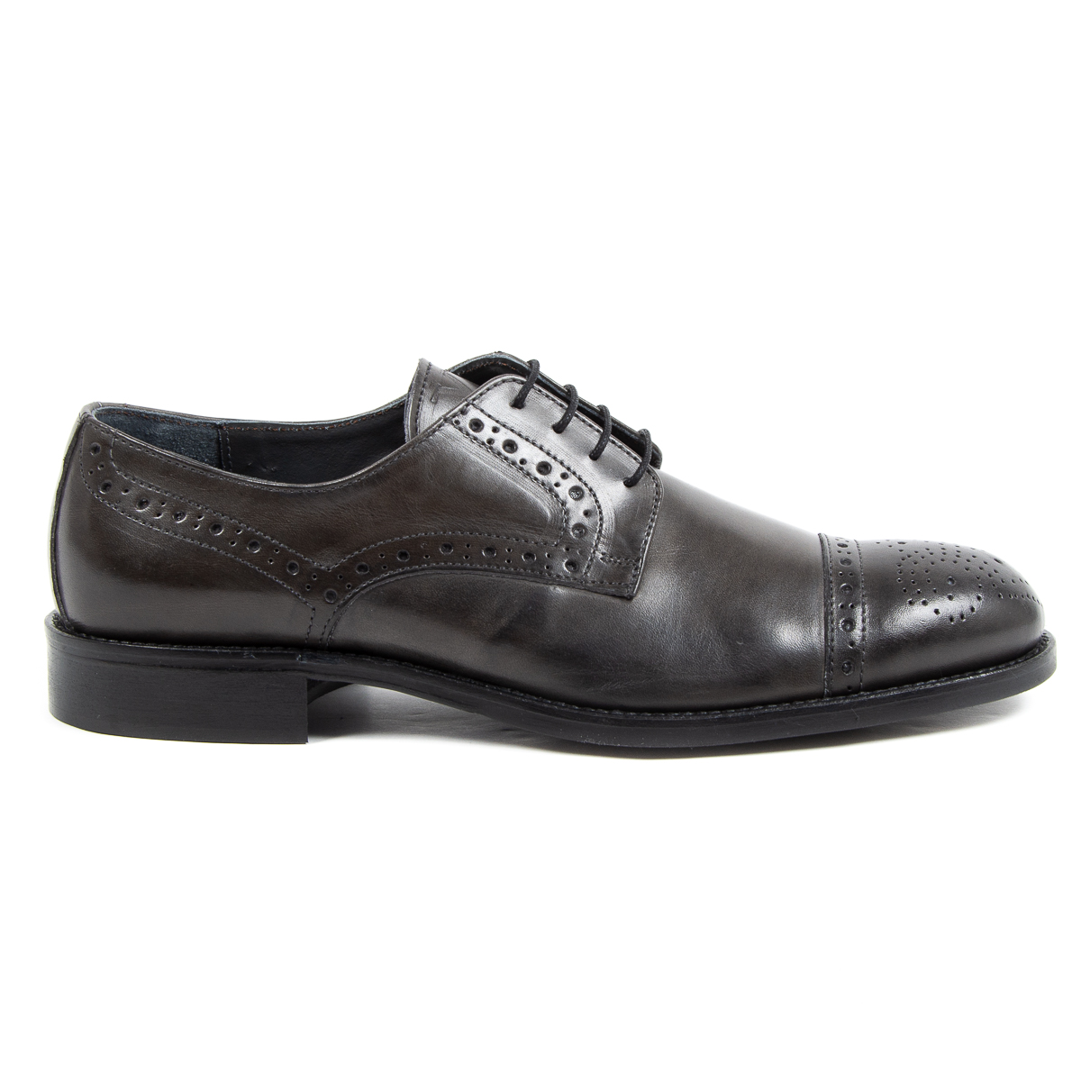 V 1969 Italia Scarpa Brogue da Uomo Grigio Scuro LUKE