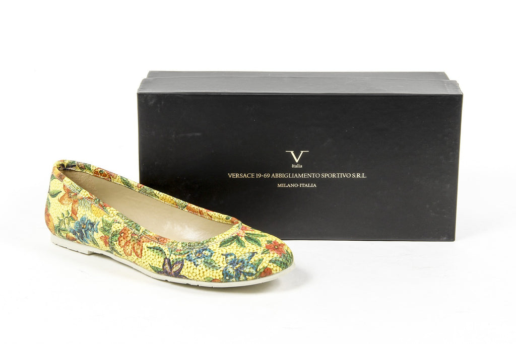V 1969 Italia Ballerina da donna E08 FIORI GIALLO
