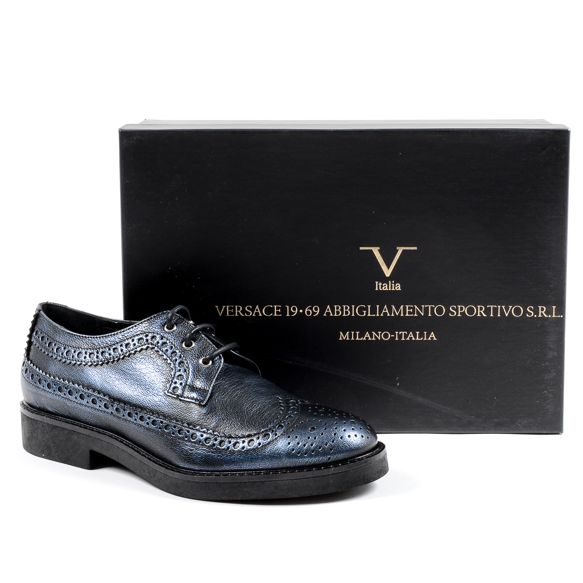 V 1969 Italia Scarpa Brogue Donna Blu TRENTO
