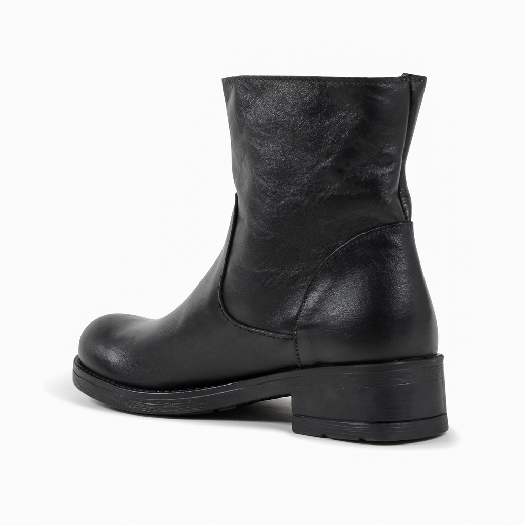 19V69 Italia Womens Ankle Boot Black 016 VITELLO NERO