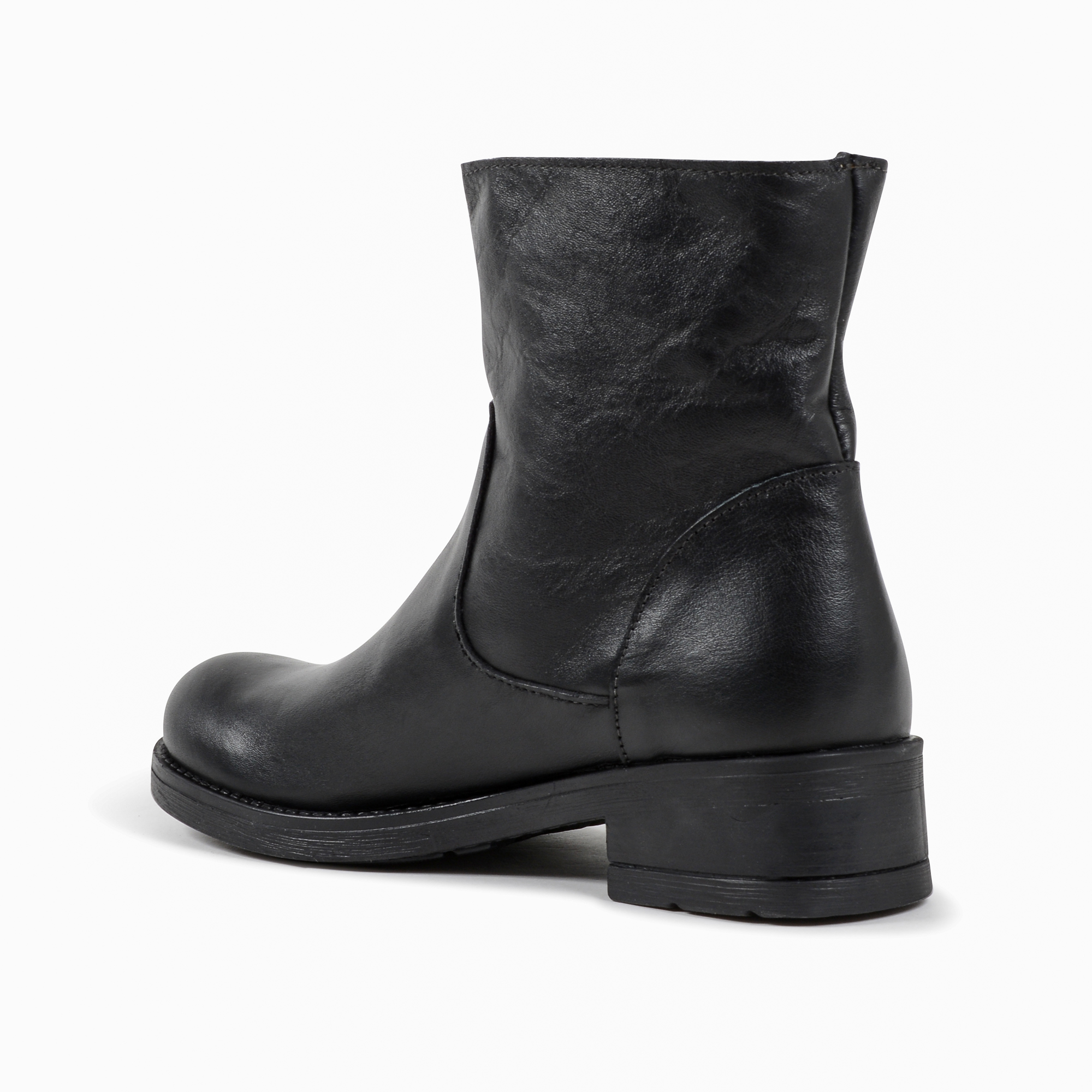 19V69 Italia Womens Ankle Boot Black 016 VITELLO NERO