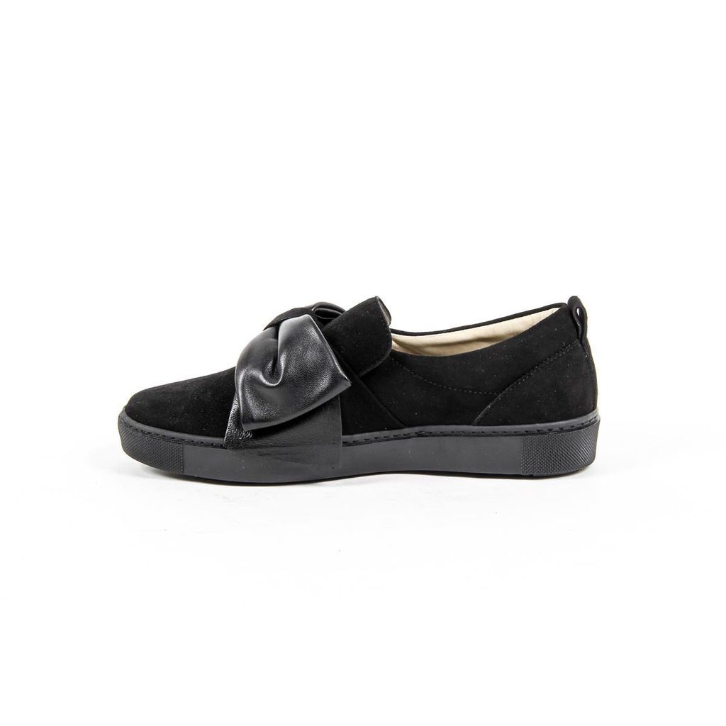 V 1969 Italia Sneaker Slip-On da Donna 302076 CAMOSCIO NERO/NAPPA NERO