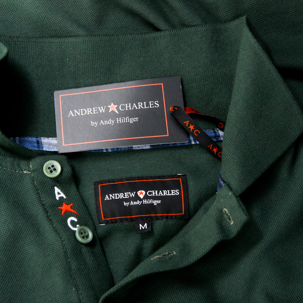 Andrew Charles Polo da uomo a maniche corte verde SEFU
