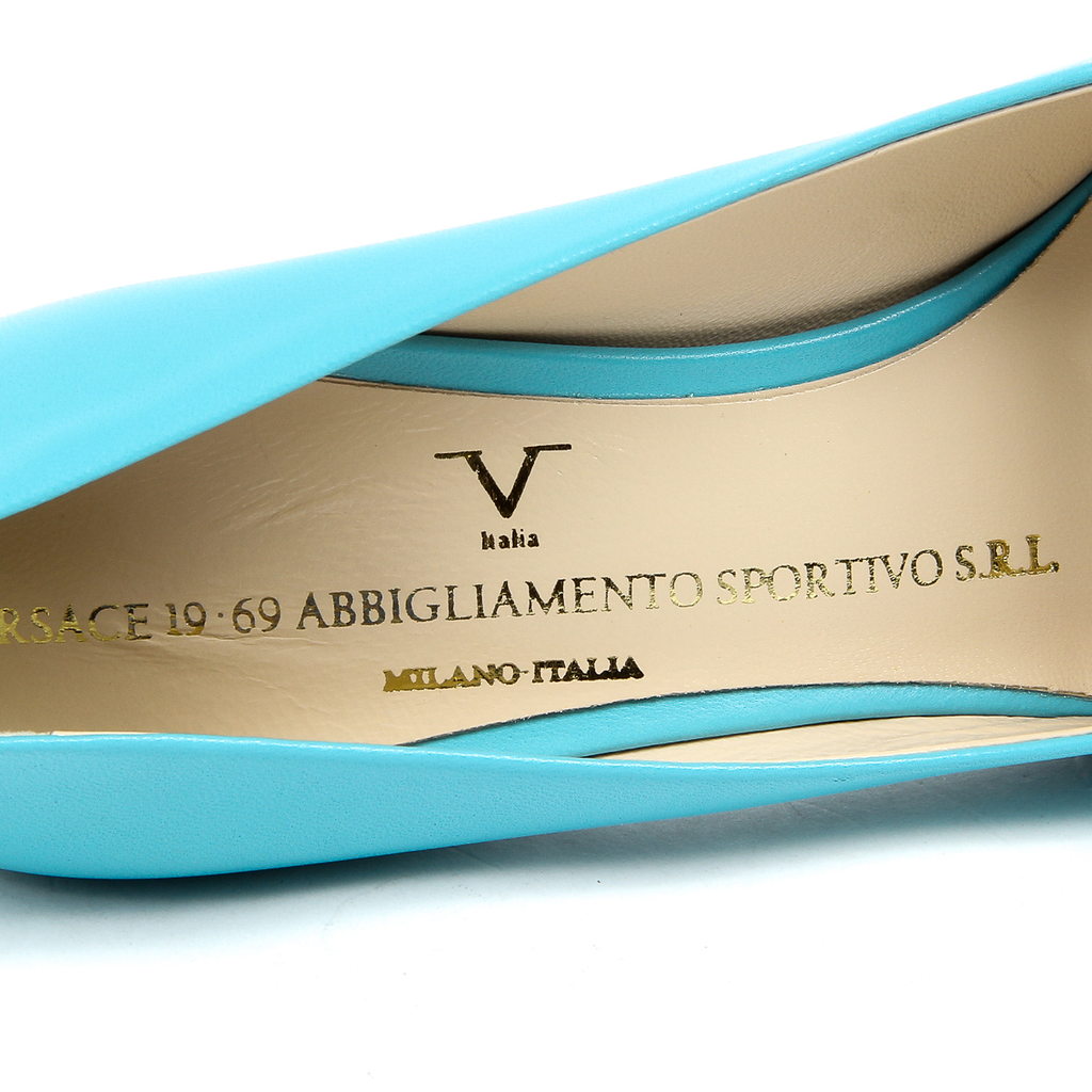 V 1969 Italia Donna Décolleté Azzurro Chiaro MINA