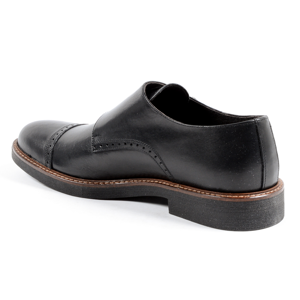 Andrew Charles Scarpe da uomo con cinturino Monk nere KURT