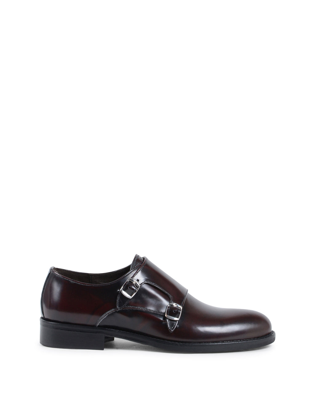 19V69 Italia Mens Double Buckle Shoe Bordeaux 1210 MP ABRASIVATO BORDEAUX