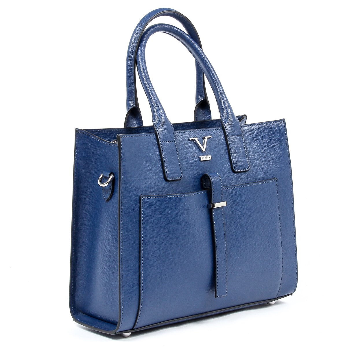 V 1969 Italia Borsa da donna V006-S SAFFIANO BLU JEANS