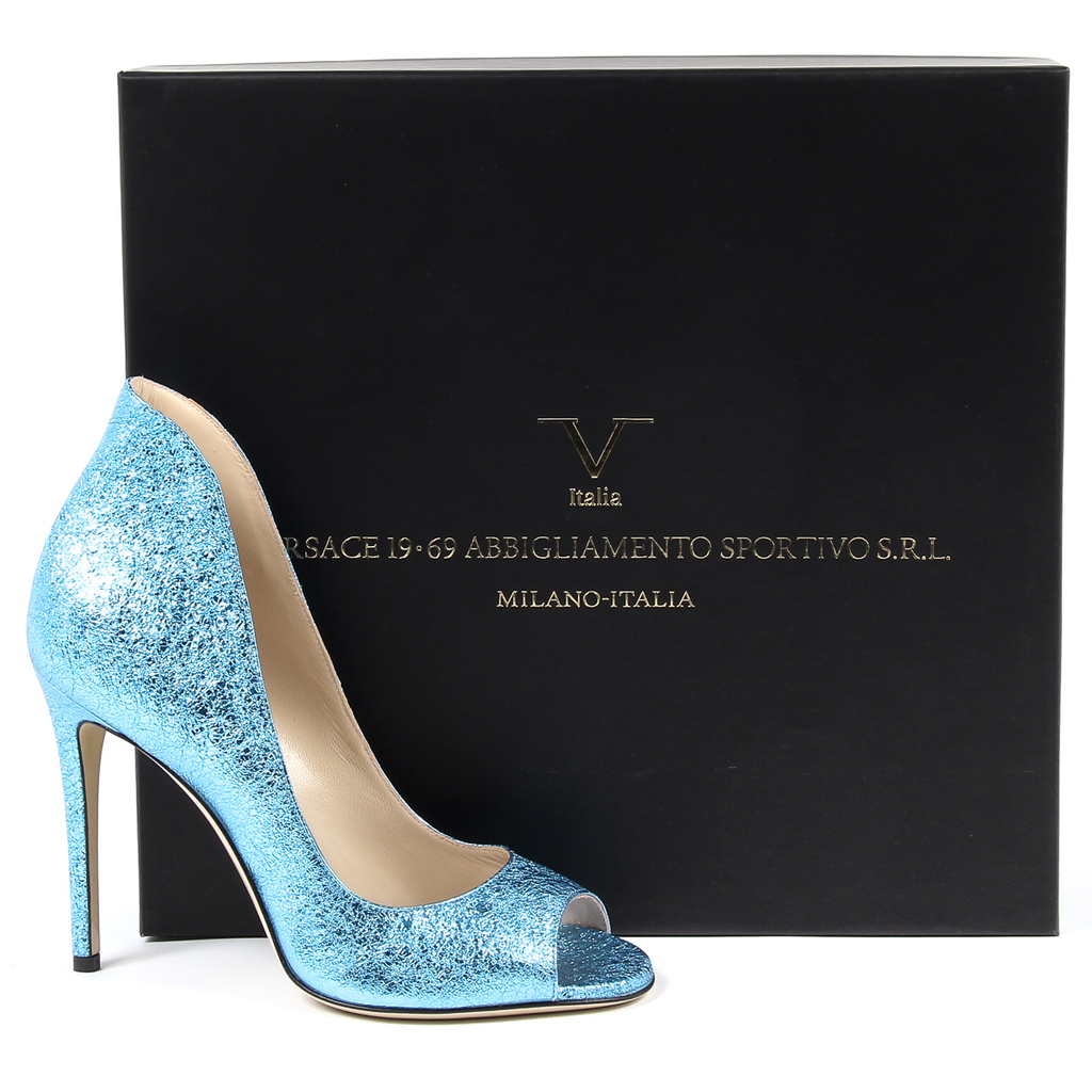 V 1969 Italia Womens Pump Open Toe Light Blue STELLA