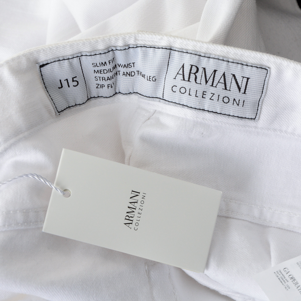 Pantaloni Armani Collezioni Uomo Bianchi