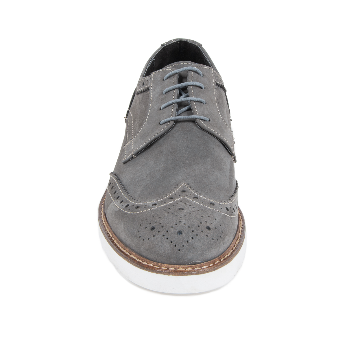 Scarpe brogue da uomo V 1969 Italia Grigie HARRY 5141 NABUK VAR 7