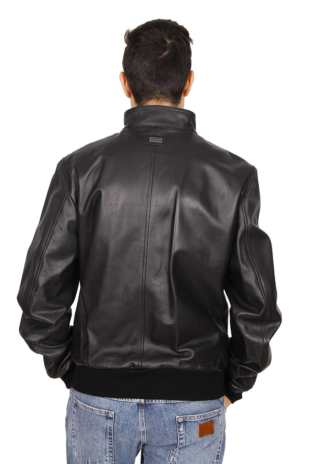 Giacca in pelle da uomo Dolce & Gabbana G9EN2L FUL3A N0000