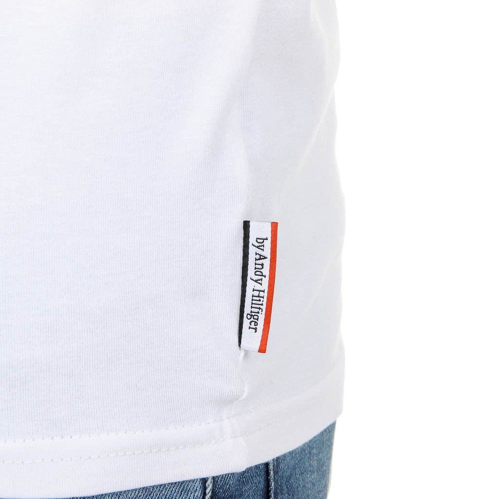 Andrew Charles T-shirt da uomo a maniche corte con scollo a V bianca KENAN