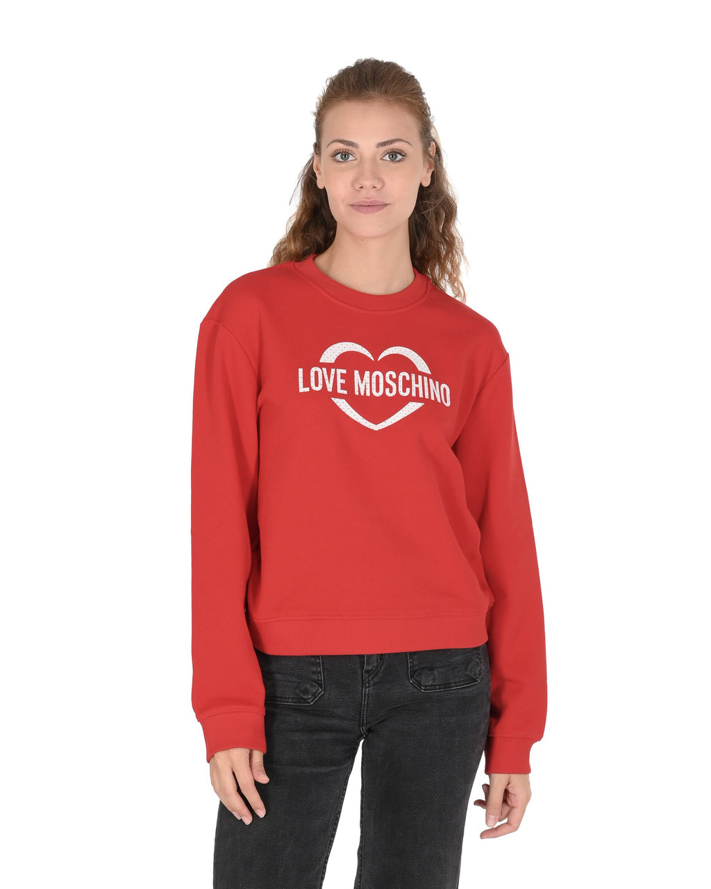 Felpa da donna Love Moschino W 6 306 55 M 4055 O97 ROSSO