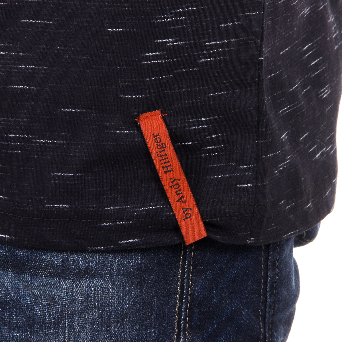 Andrew Charles T-shirt da uomo a maniche corte con scollo a V nera CONNOR