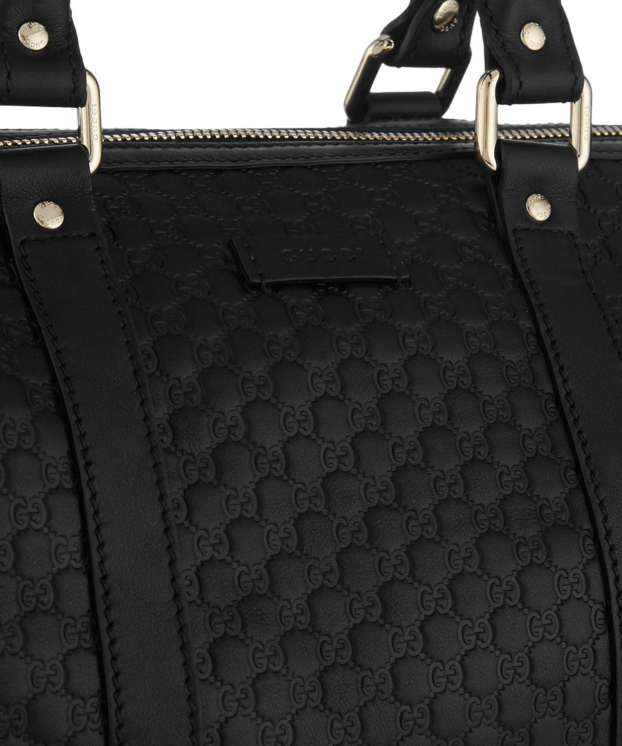 Borsa bauletto Gucci Guccissima in pelle nera