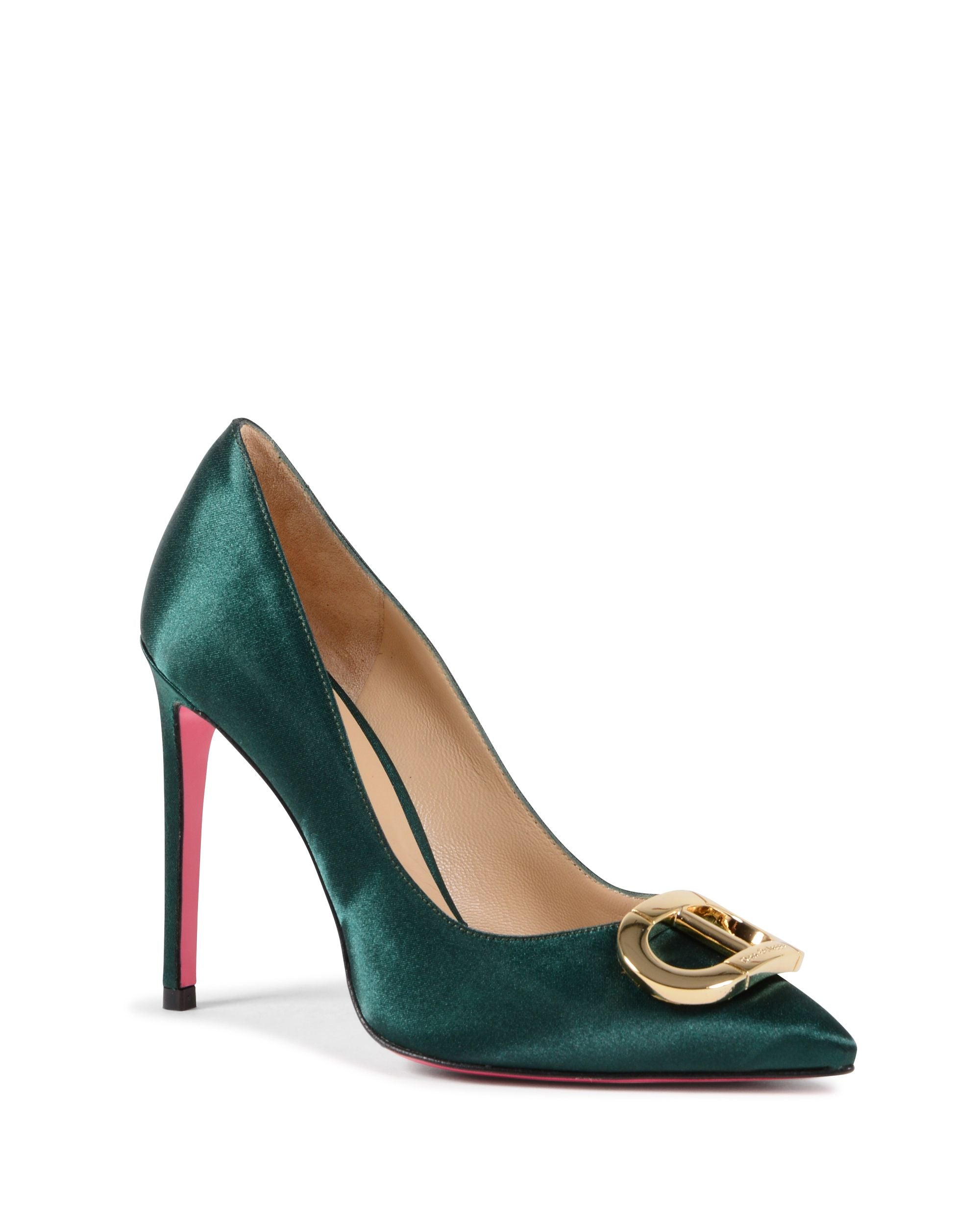 Scarpa con tacco a spillo Logo Fairy - Satin Petrol