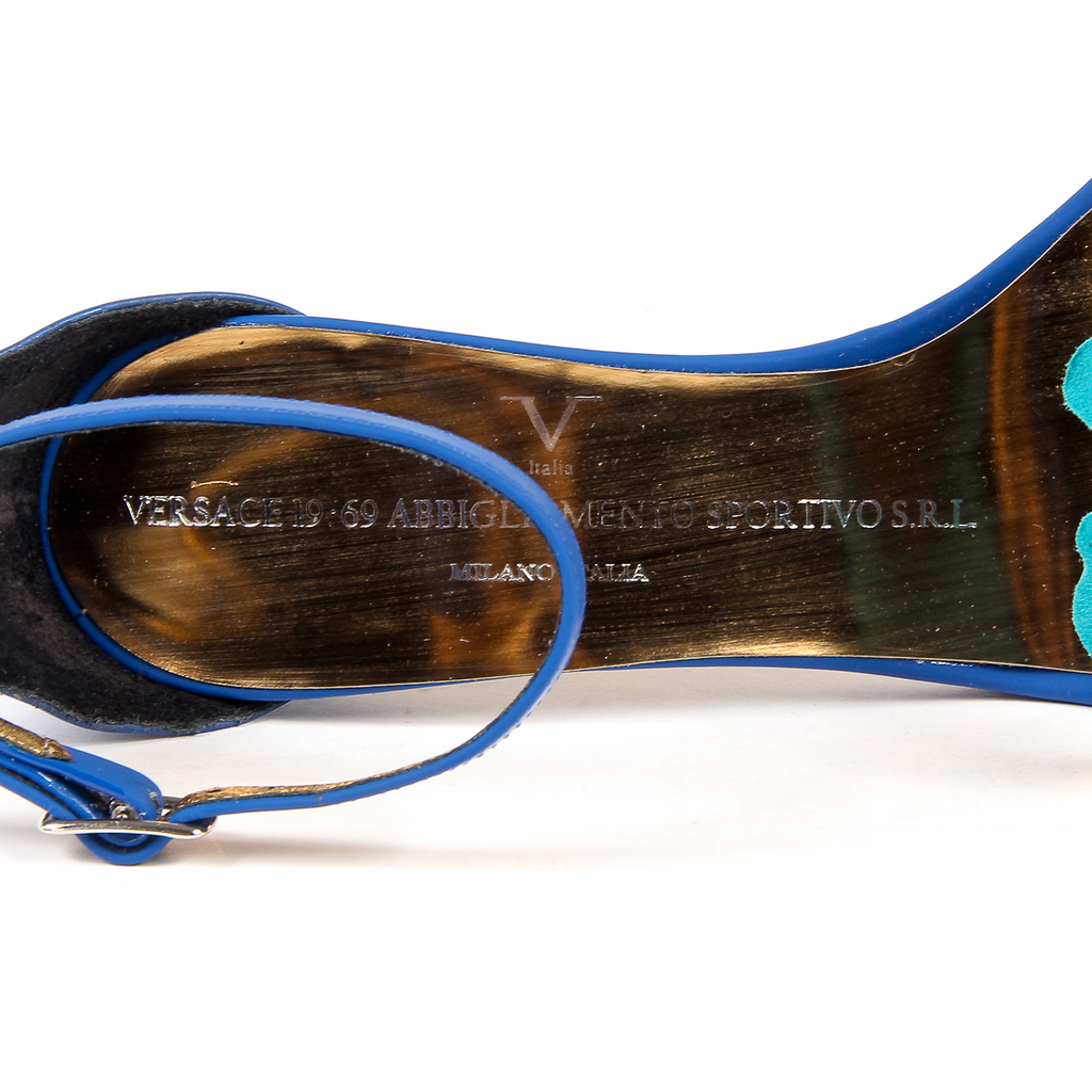 V 1969 Italia Sandalo con cinturino alla caviglia da donna Blu CATALINA
