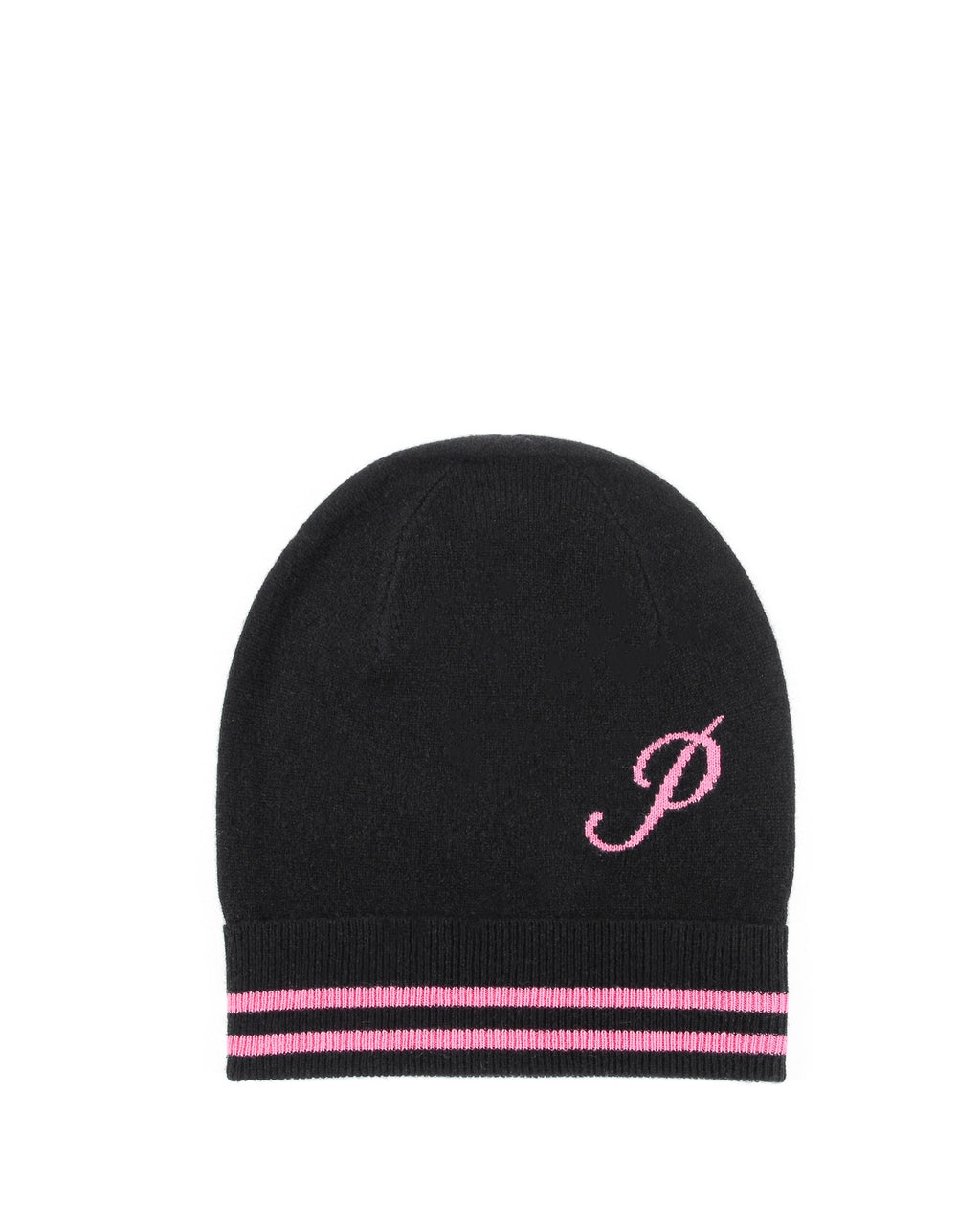 Berretto monogrammato in cashmere - Nero