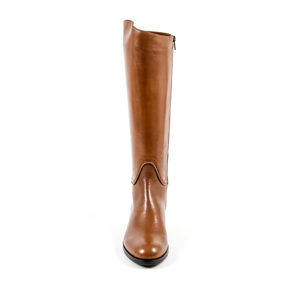 Stivale alto da donna V 1969 Italia B2414 SENZA C VITELLO MARRONE
