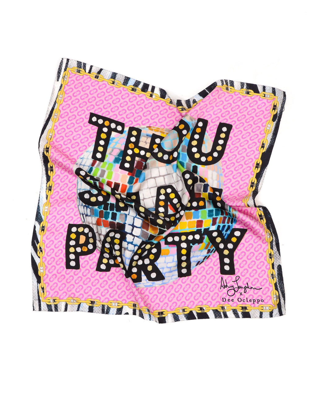 Sciarpa di seta Dee X Ashley Longshore Thou Shalt Party