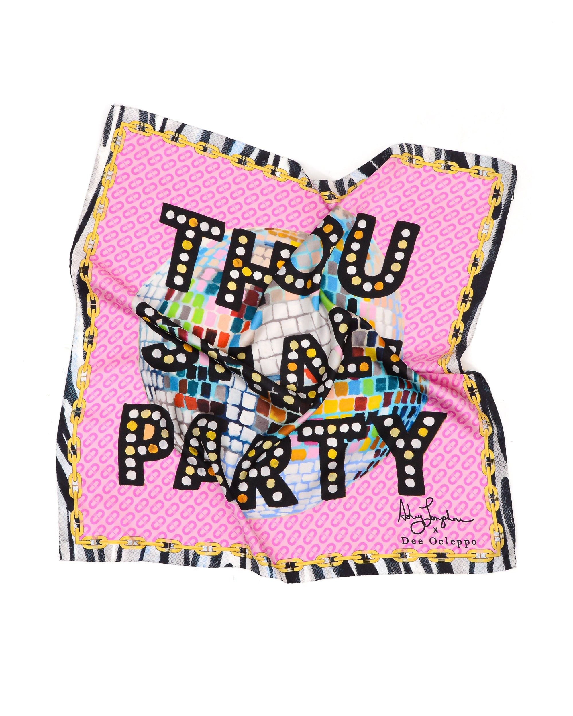 Sciarpa di seta Dee X Ashley Longshore Thou Shalt Party
