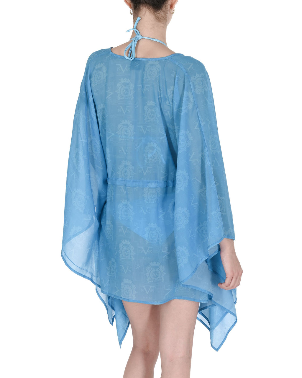 19V69 Italia Costume da bagno da donna in chiffon Caftano VSC1WCU05 AZZURRO