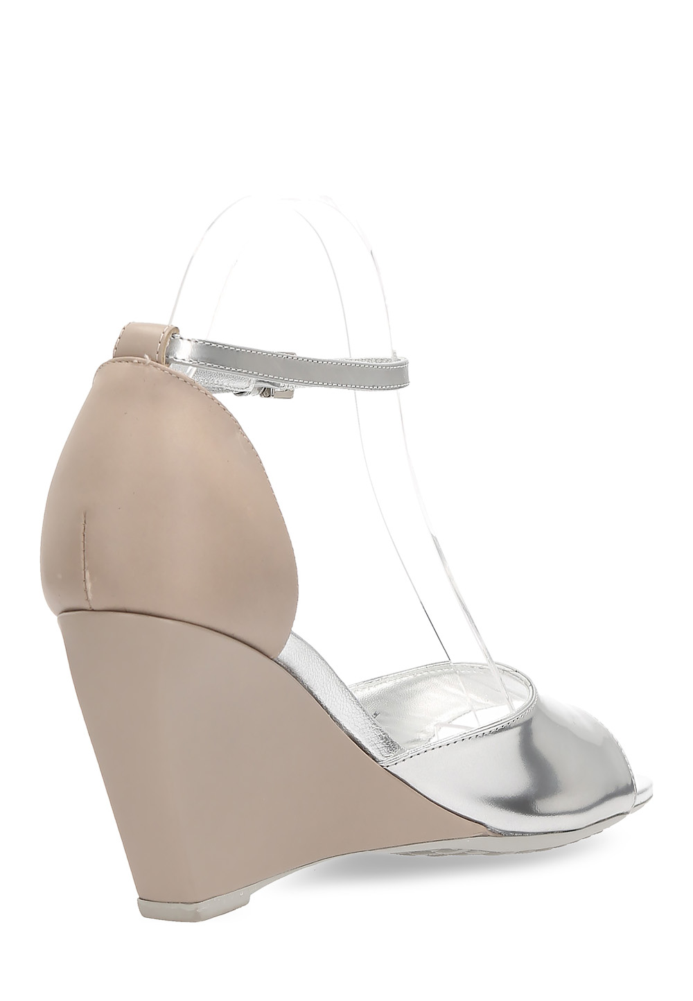 Sandalo con zeppa Hogan donna argento HXW2270N6606D699D6