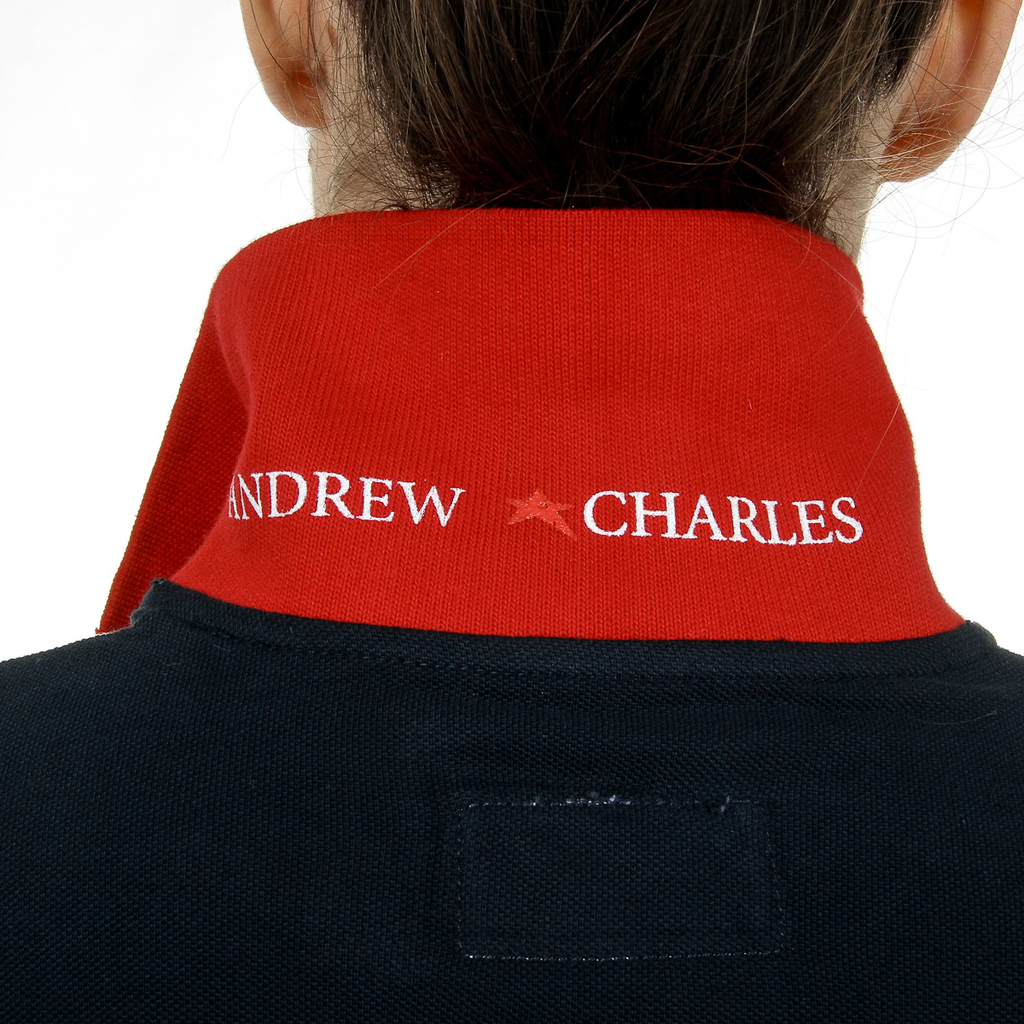 Andrew Charles Polo da donna a maniche corte blu scuro NIA