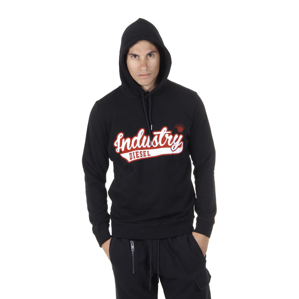 Felpa con cappuccio a maniche lunghe da uomo Diesel 00SGEG 0IAGX 900 S-OH