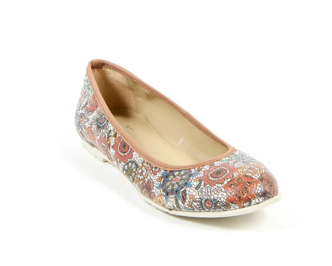 V 1969 Italia Ballerina da donna E08 FIORE CUOIO