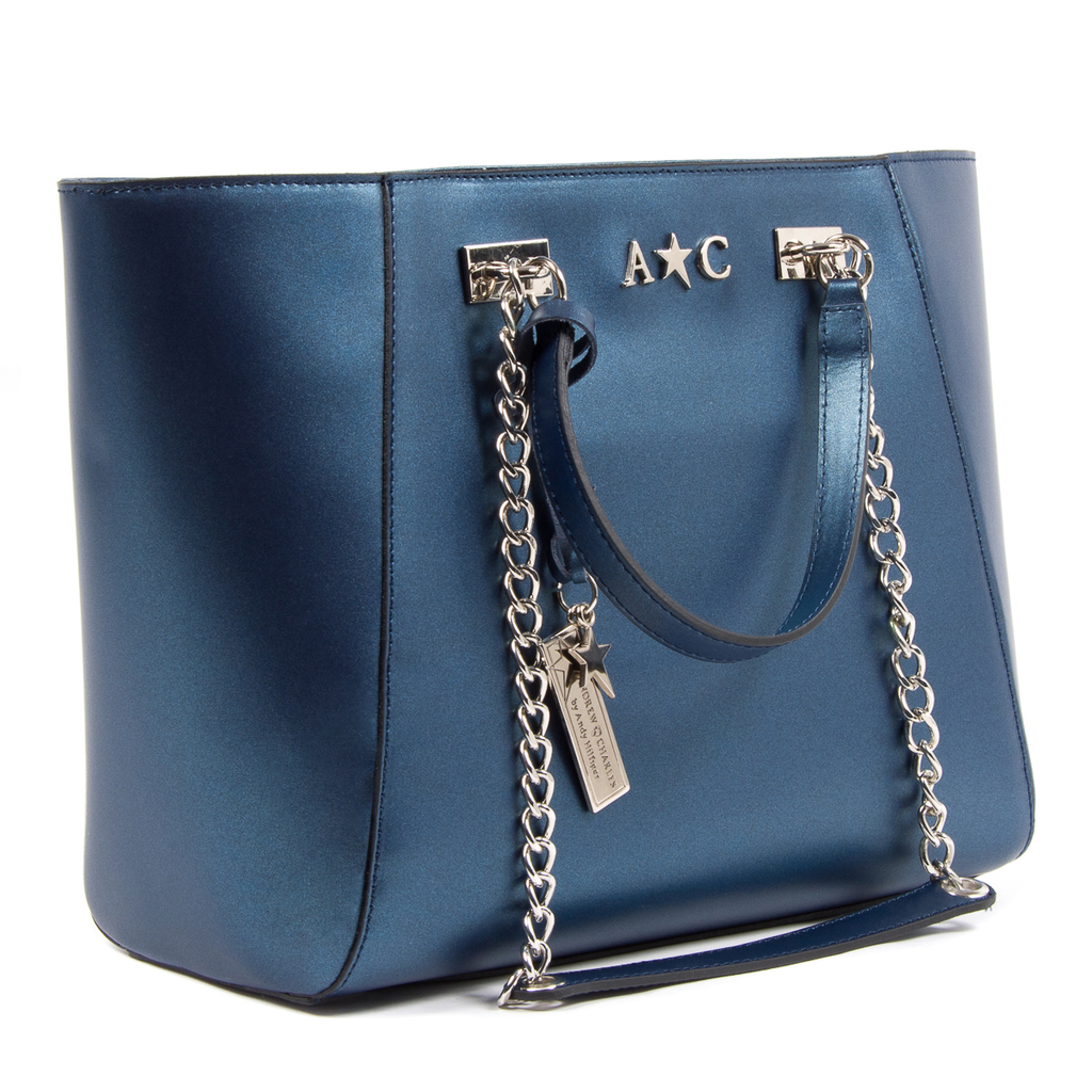 Borsa a mano da donna Andrew Charles Blu KEY