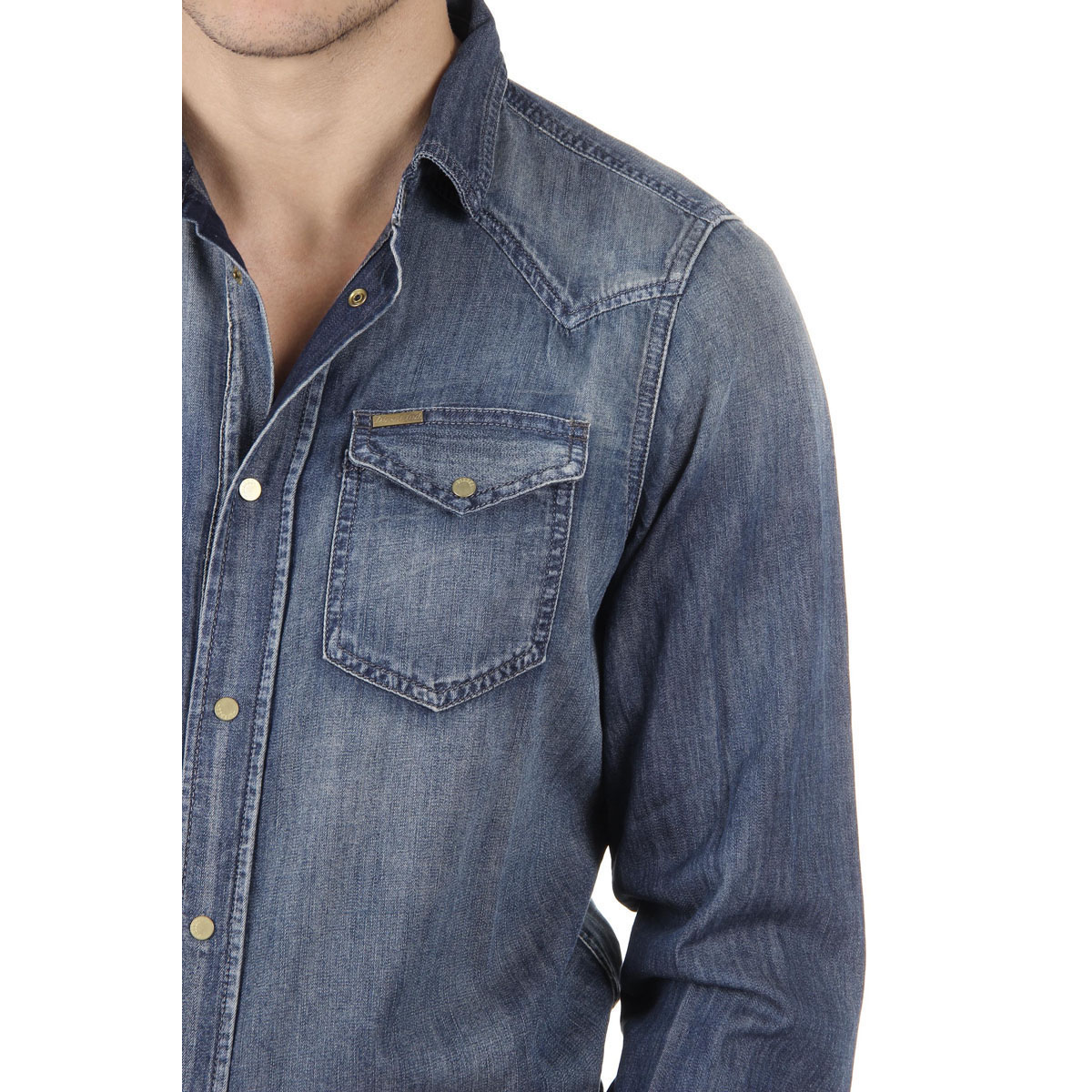Camicia da uomo Diesel a maniche lunghe 00SD24 0666D 01 NEW-SONORA