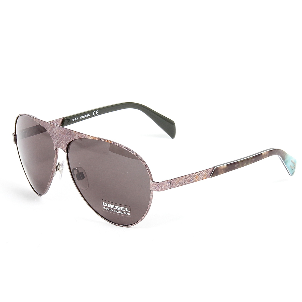 Occhiali da sole in metallo da uomo Diesel DL0119 62 09A