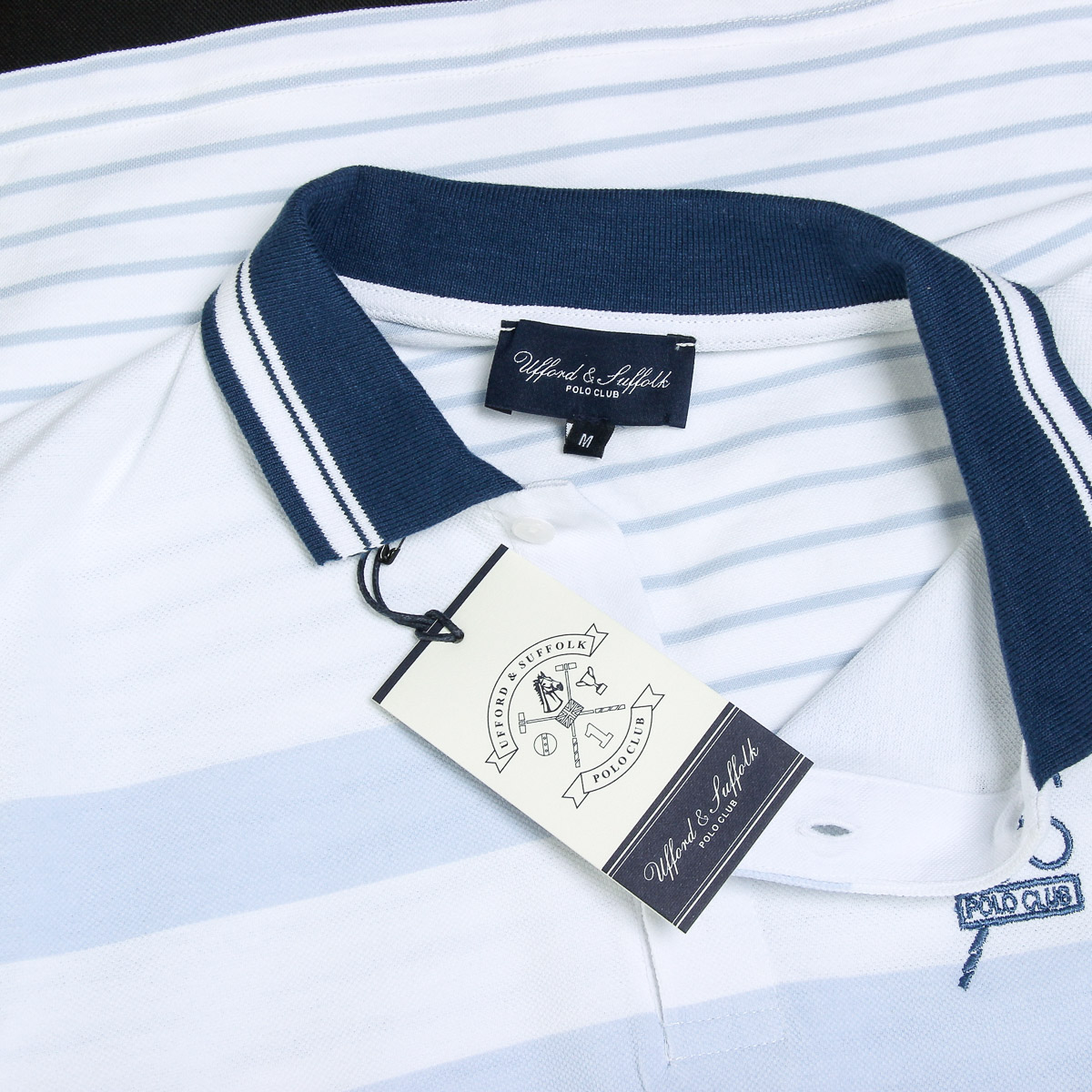 Polo da uomo a maniche corte Ufford & Suffolk Polo Club US006 BLU