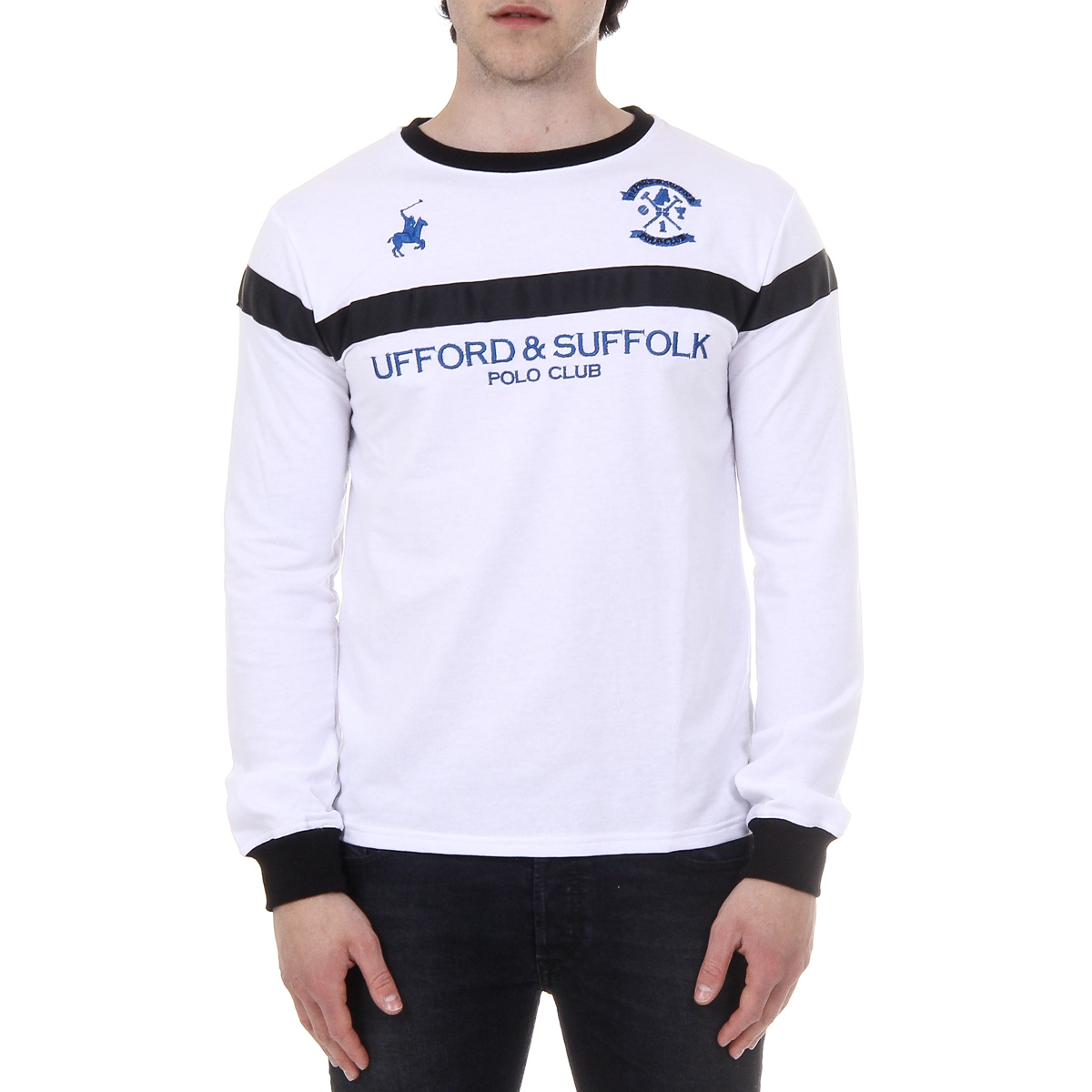 Maglione da uomo a maniche lunghe con scollo tondo Ufford & Suffolk Polo Club