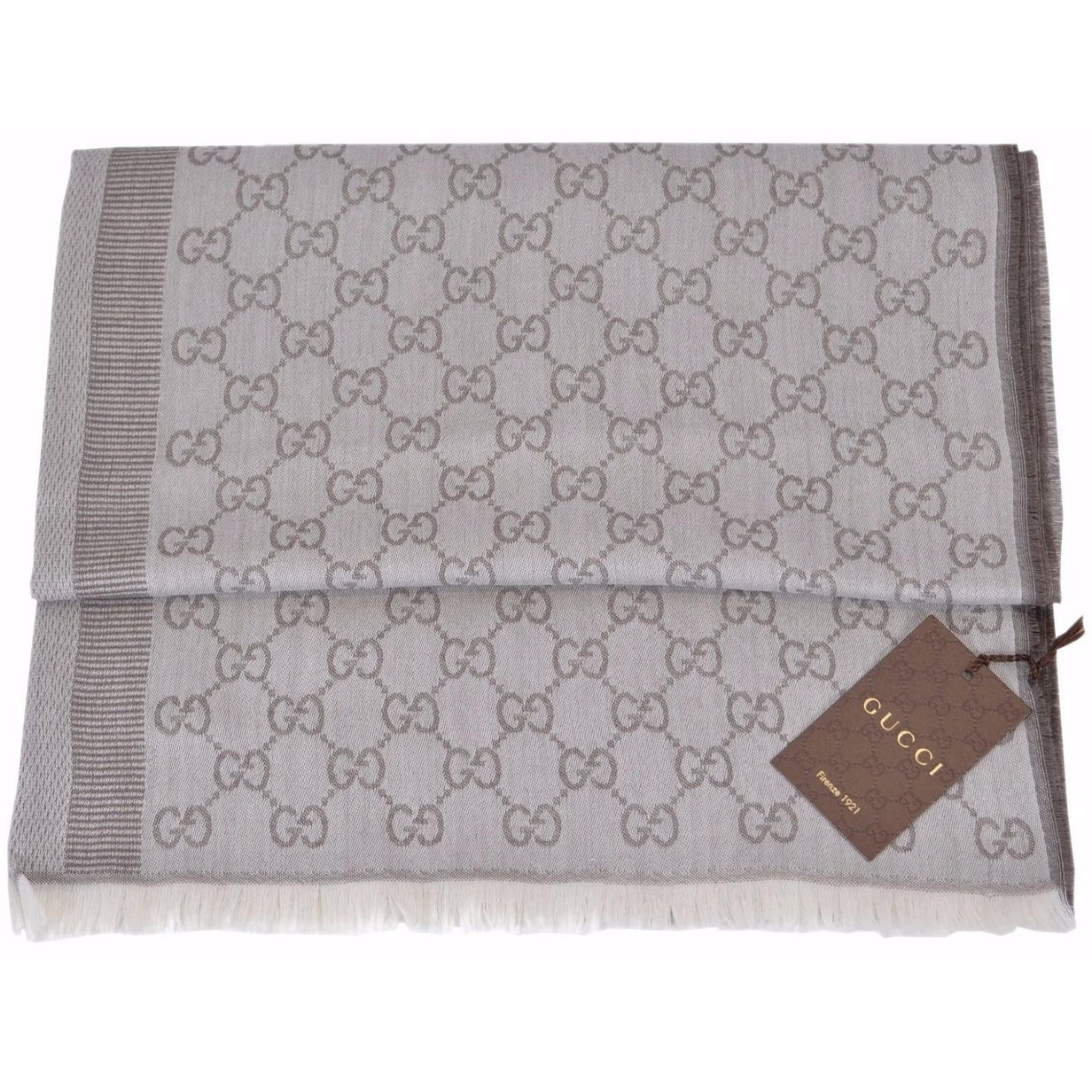 Sciarpa Gucci uomo 70x195 marrone chiaro