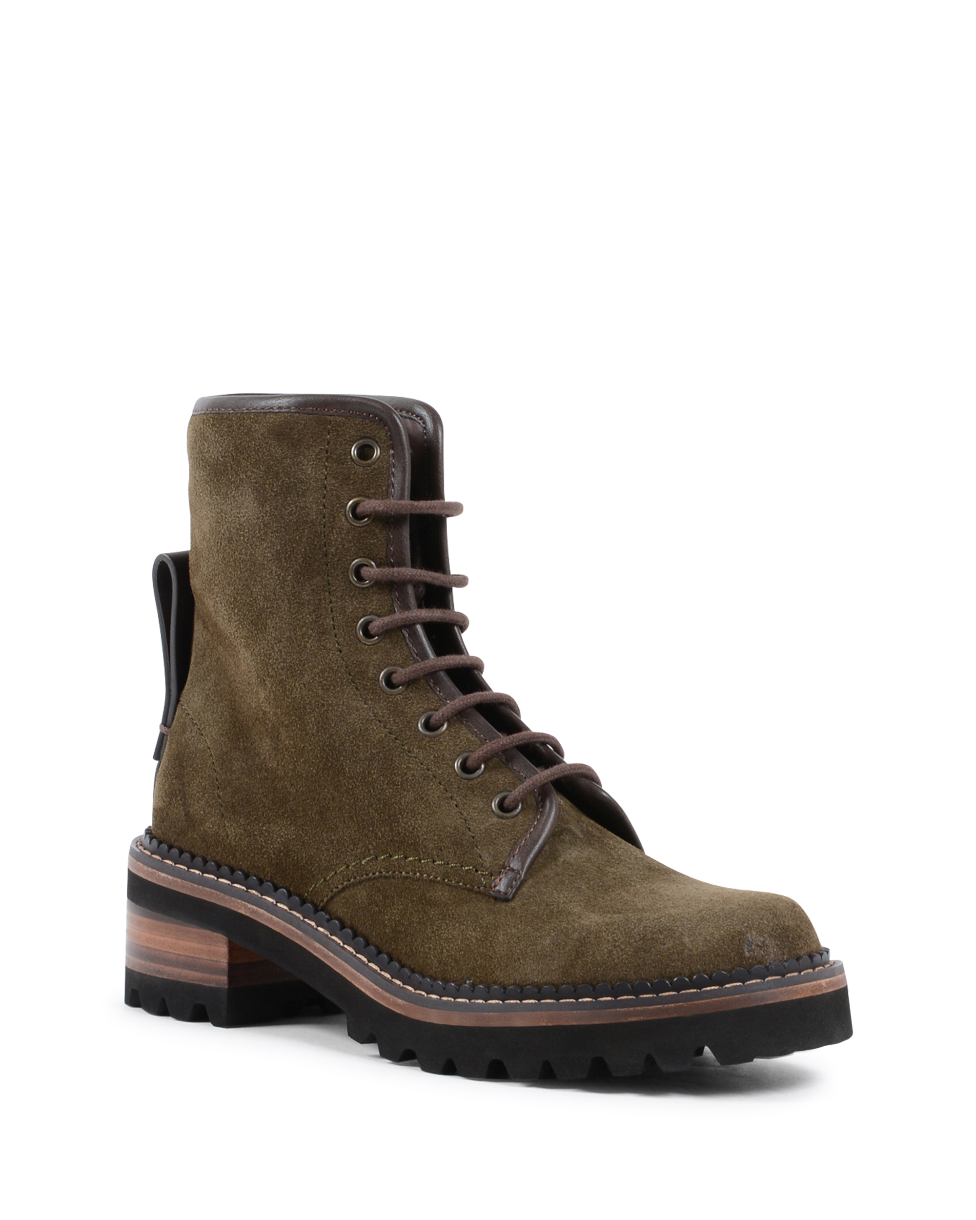 ChloÃ¨ Stivale corto da donna verde militare SB31040A LODEN