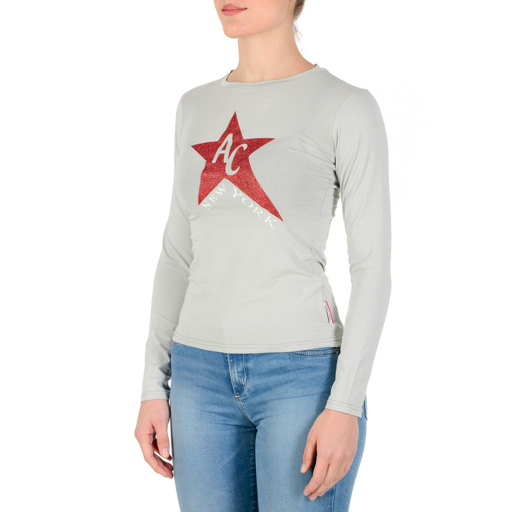 Andrew Charles By Andy Hilfiger T-shirt da donna LS TS602 031002 PHENIX GRIGIO CHIARO S8