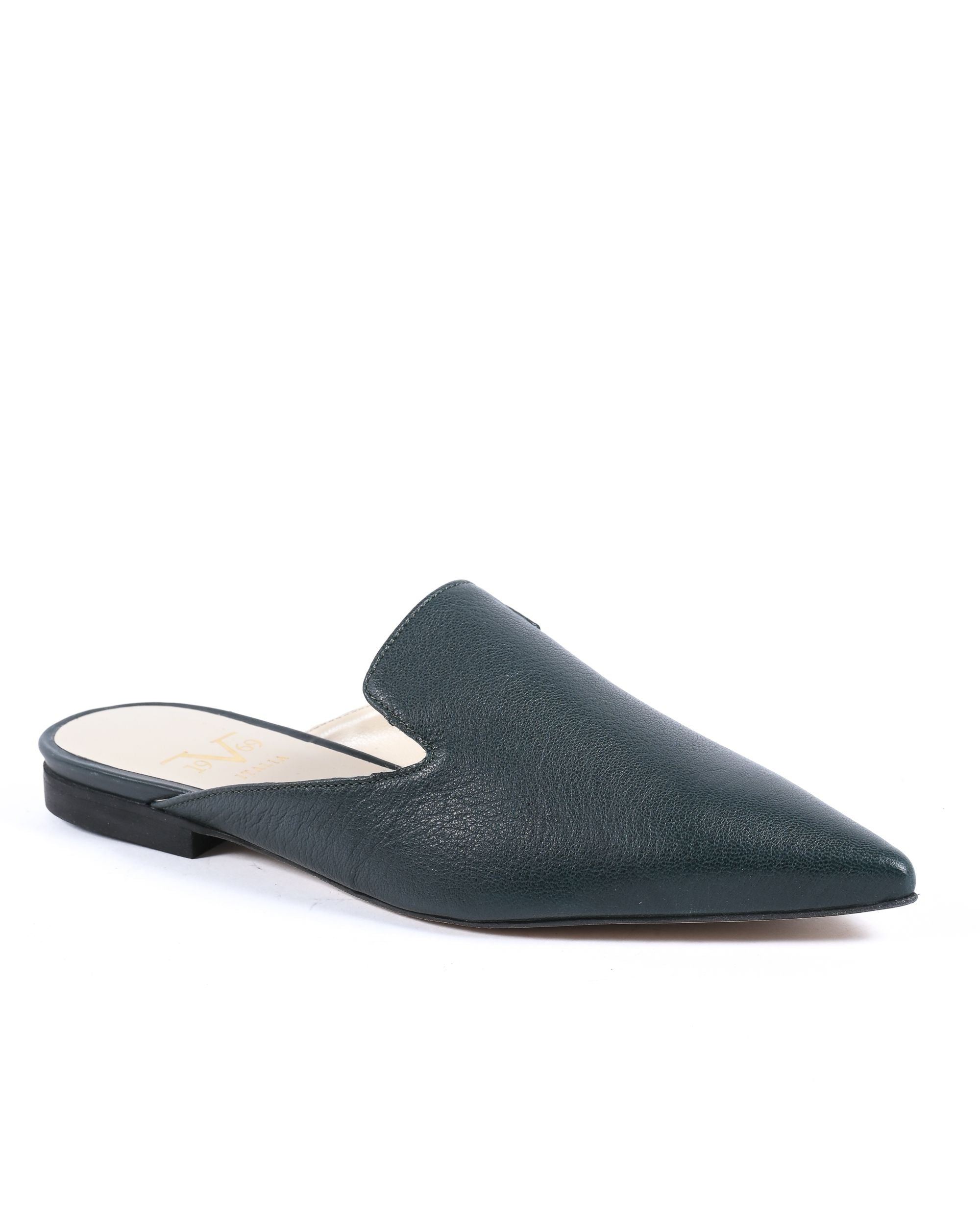 19V69 Italia Ciabatte da donna verde scuro SABOT MARBLE GREEN