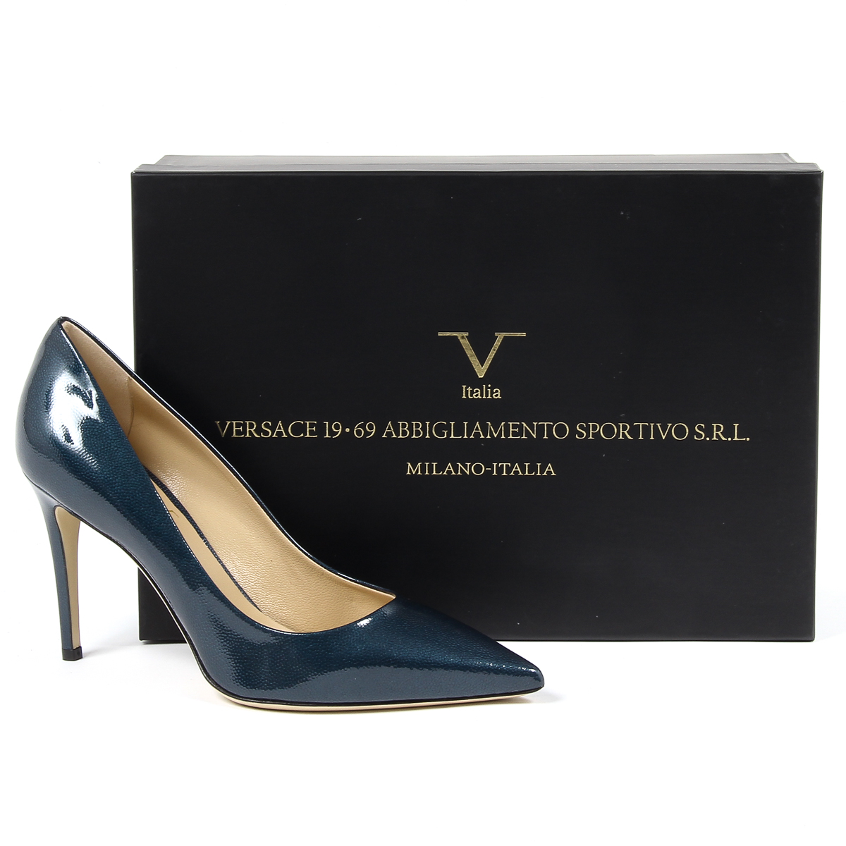 V 1969 Italia Scarpe da donna blu scuro MINA