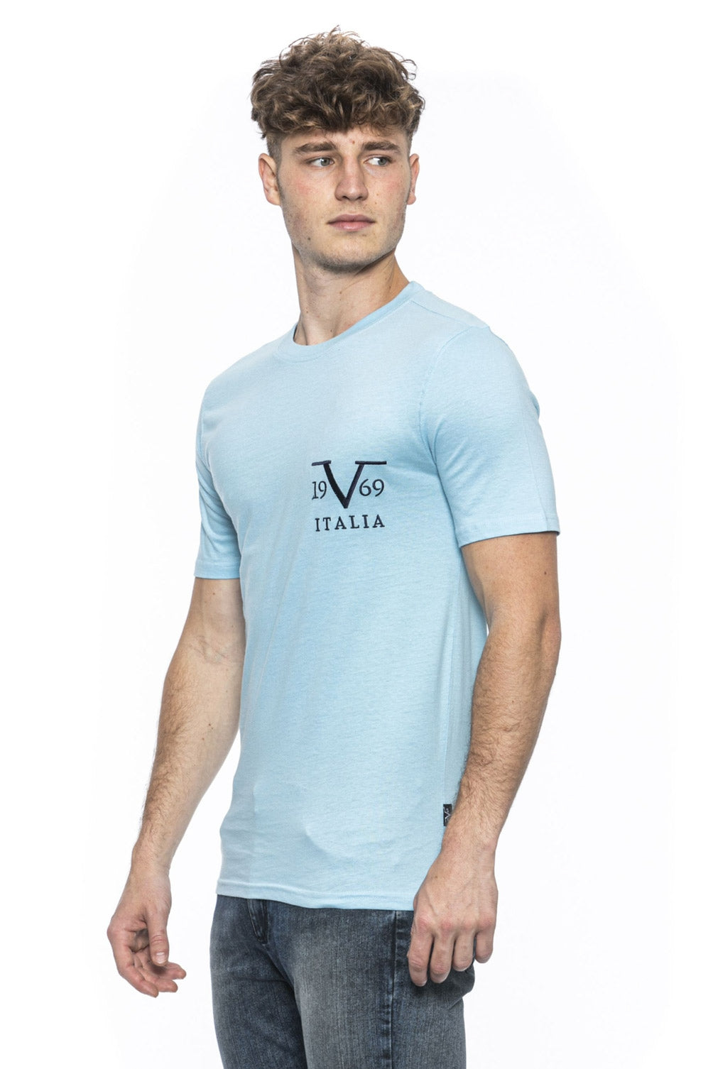 19V69 Italia T-Shirt Uomo Blu TROY AZZURRO
