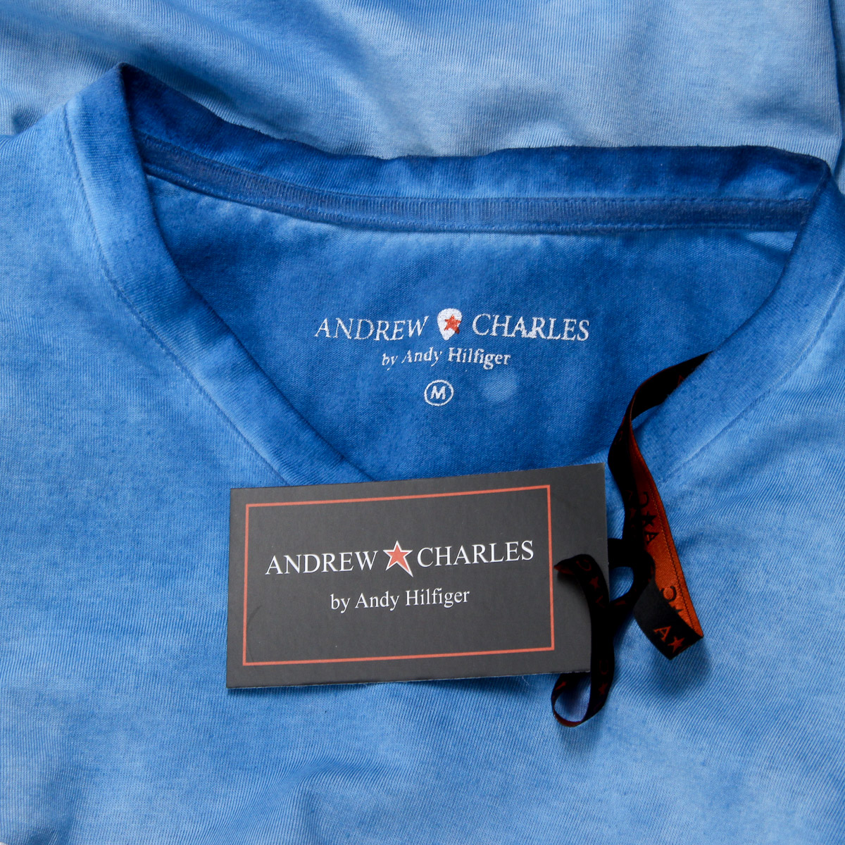Andrew Charles T-shirt da uomo a maniche corte con scollo a V, colore azzurro KOFI