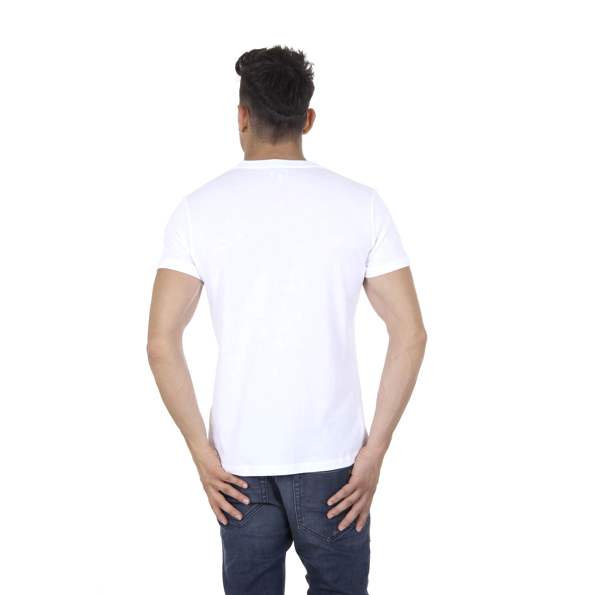 Diesel T-shirt da uomo a maniche corte con scollo a V 00SDG0 R091B 100 T-KRITIL