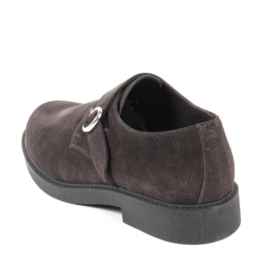 Scarpa da uomo Monk Strap V 1969 Italia V134 CAMOSCIO GRIGIO INVERNALE