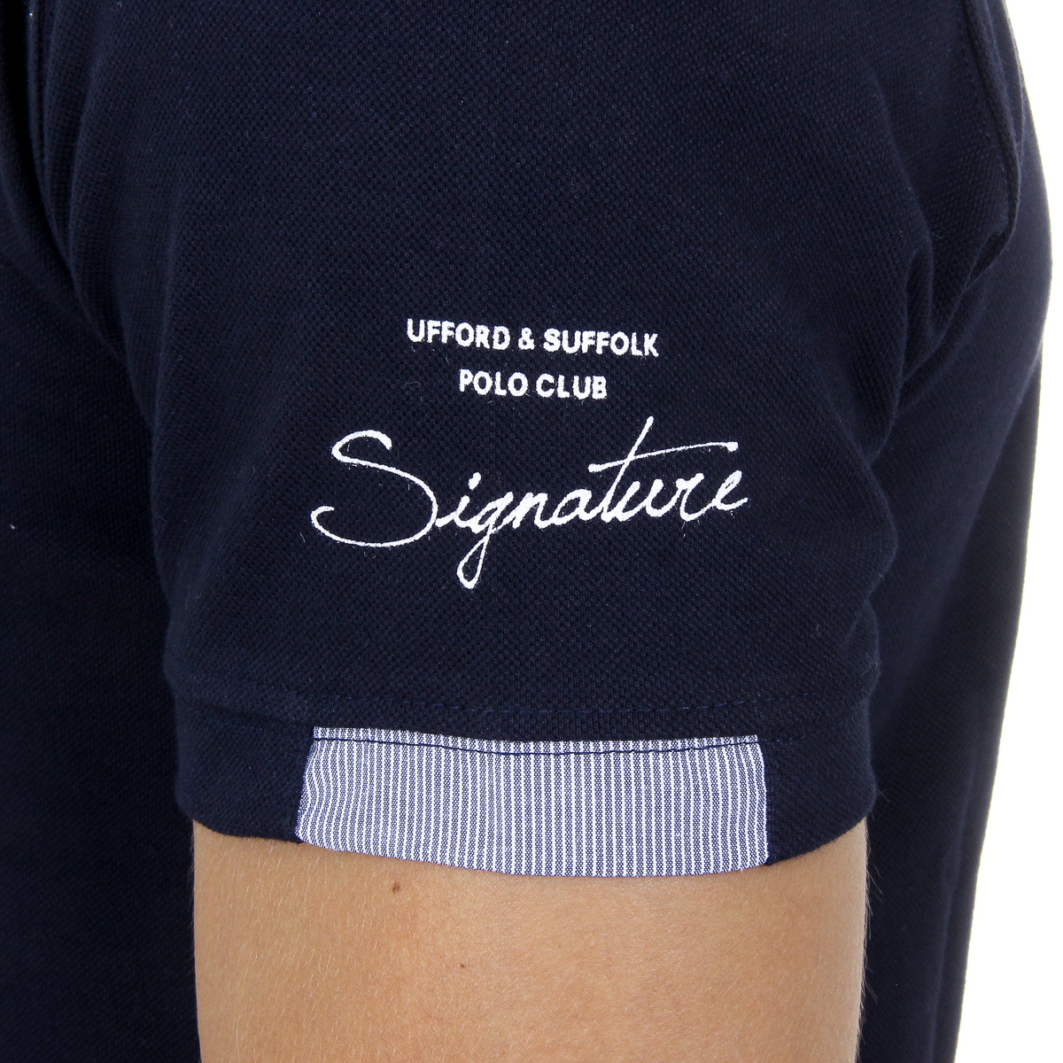 Polo da uomo a maniche corte Ufford & Suffolk Polo Club US025 BLU NAVY