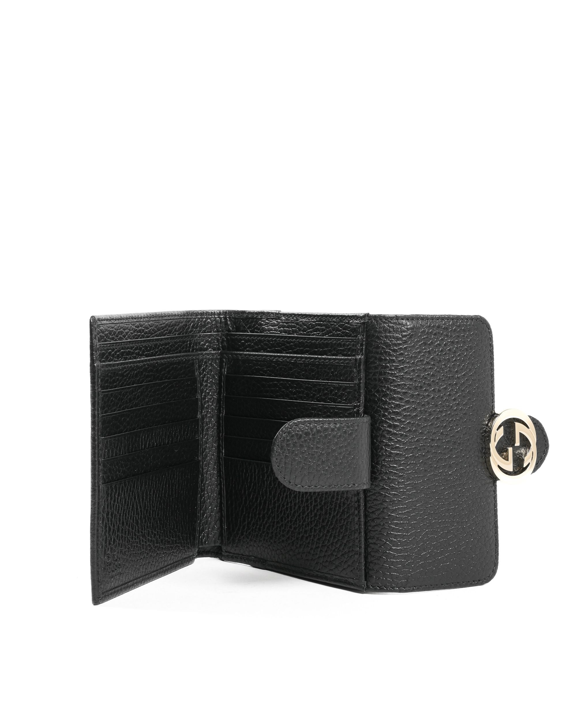 Portafoglio piccolo Gucci in pelle Interlocking 615525 CAO0G 1000