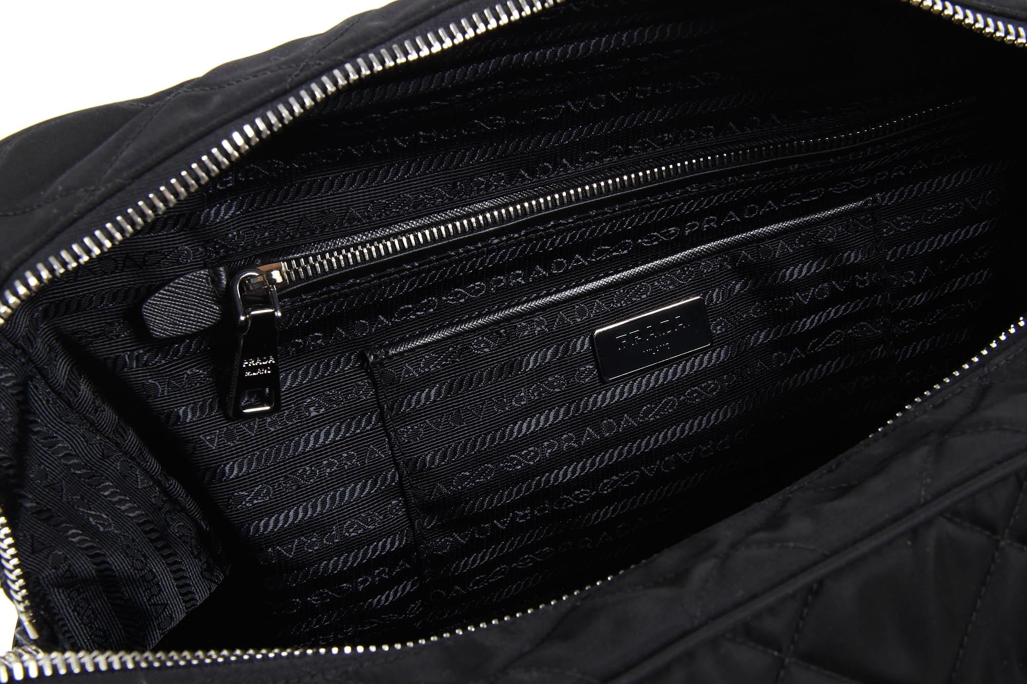 Borsa Prada trapuntata BL0774 Nero Tessuto Impuntu